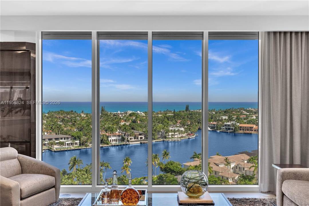 Waterfront luxury condo with unobstructed ocean and Intracoastal views.