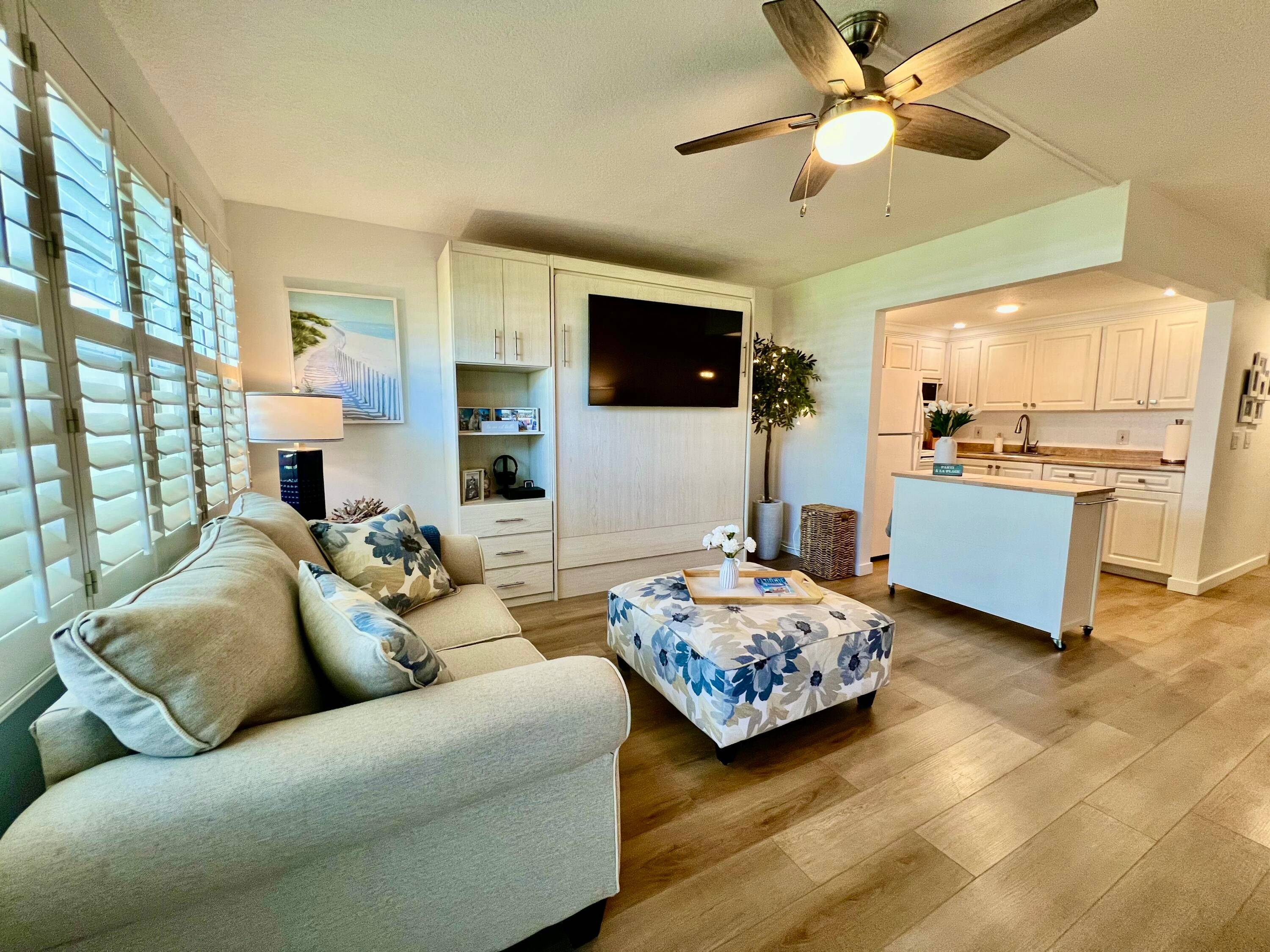 This is a true Gem ! Beautifully renovated 1 bed, 1 bath garden condo in Century Village East.