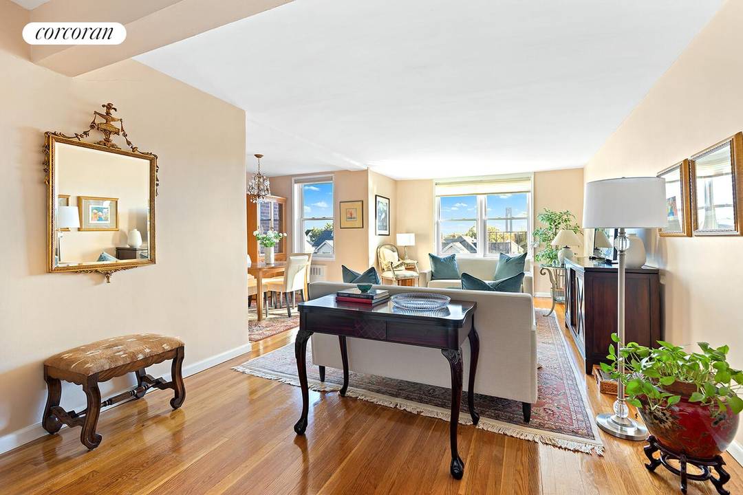 Welcome to 8301 Ridge Boulevard, 5G a light filled Junior 4 coop located on the fifth floor of one of Bay Ridge's most sought after buildings, offering stunning views of ...