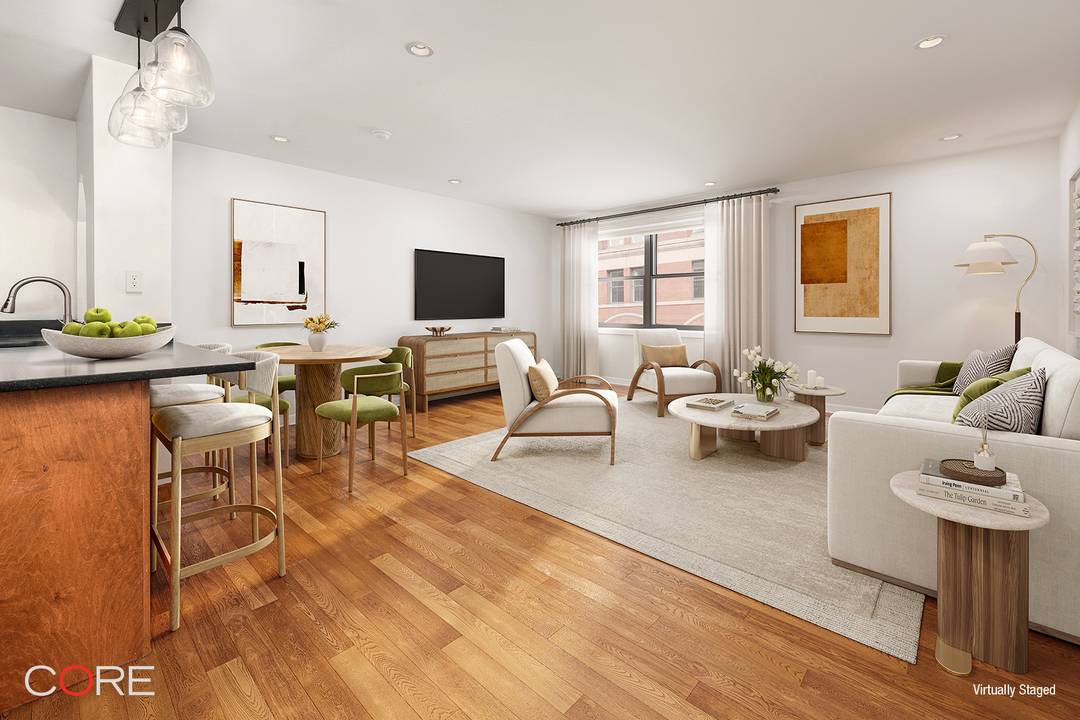 Be prepared to be captivated by this beautifully renovated, sun filled two bedroom, one bath residence with an in unit washer dryer in the heart of the West Village.