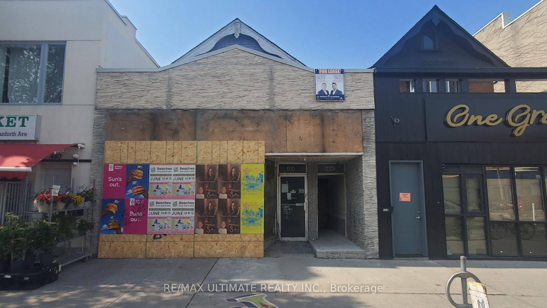 RARELY OFFERED, HIGH PROFILE RETAIL STORE FRONT LOCATED ON THE NORTH SIDE OF DANFORTH AVE.