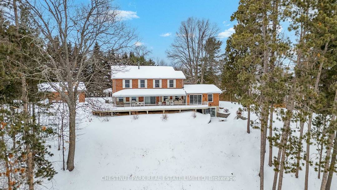 Privately positioned on a peninsula lot with nearly 1, 100 feet of shoreline and just over 3 acres, this is a rare Kamaniskeg Lake offering defined by scale, sun, and ...