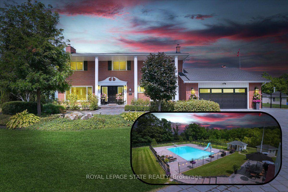 Perched atop the stunning Niagara Escarpment, this beautifully maintained home offers seasonal panoramic views of Lake Ontario and the Toronto skyline.