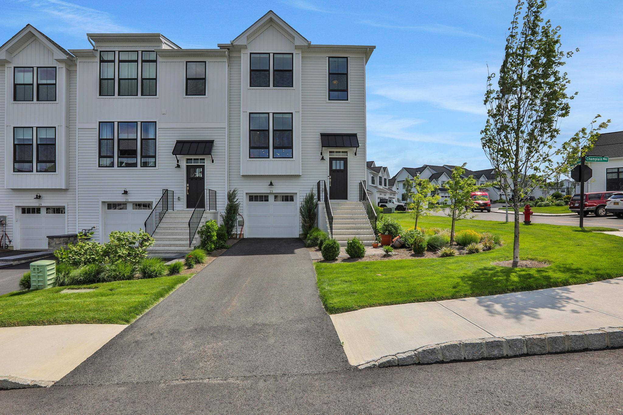 Step into contemporary living with this stunning attached single family residence, built in 2023 and ideally positioned as a corner unit with river views.