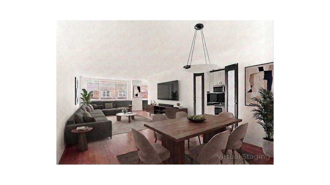 Spacious 3 bedroom, 2 bathroom home spanning 1663 SF offering an exceptional layout with a generous 30 foot living room and bright northern exposure.