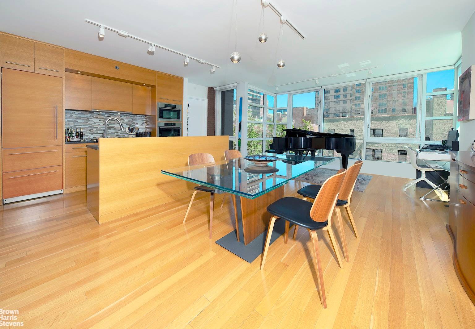 Enter this spacious 2 bedroom 2 bath apartment via a private keyed elevator and bask in the bright sunlit vistas from the floor to ceiling windows.