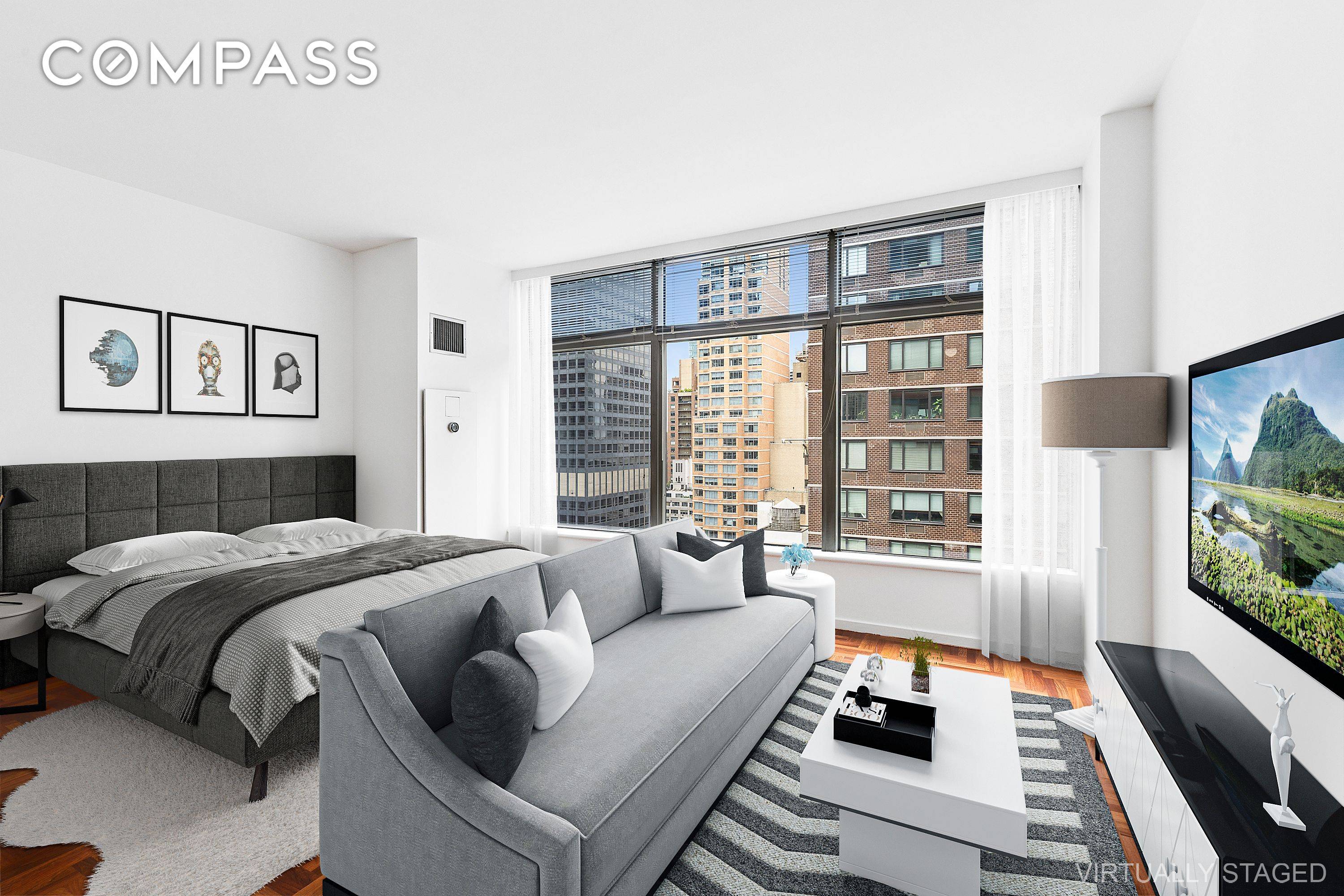 Located on a High Floor in one of the Most Desirable Condo Buildings in Midtown East, this apartment is a perfect match for a user or an investor.