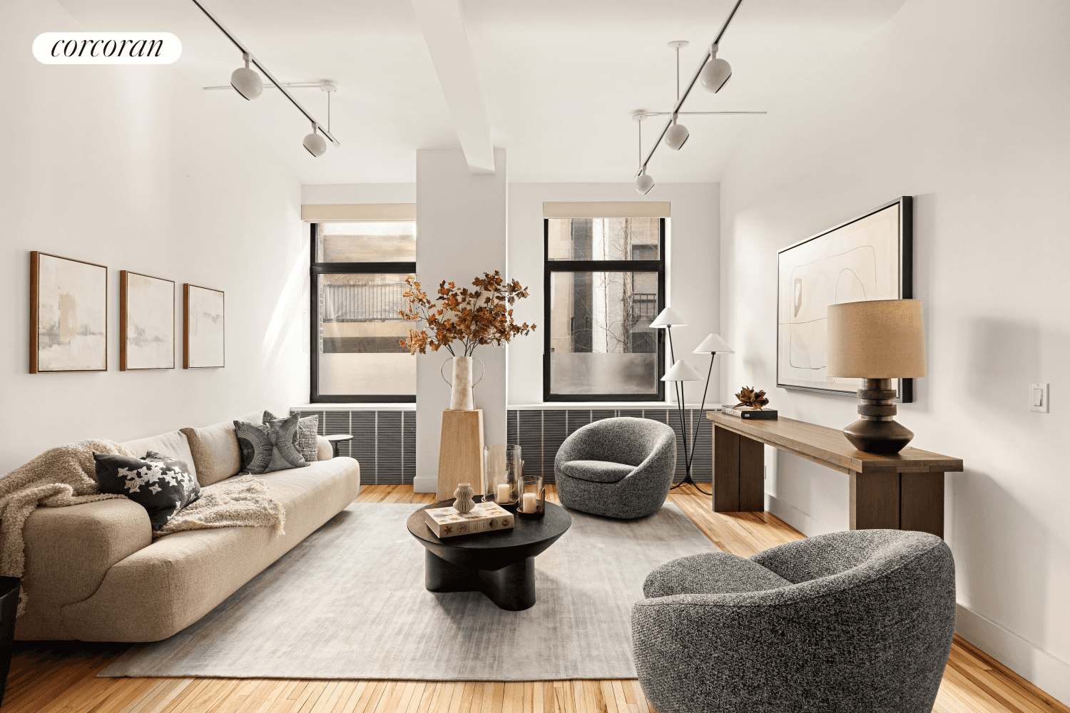 One of a kind loft in a full service building on one of the best Greenwich Village blocks.