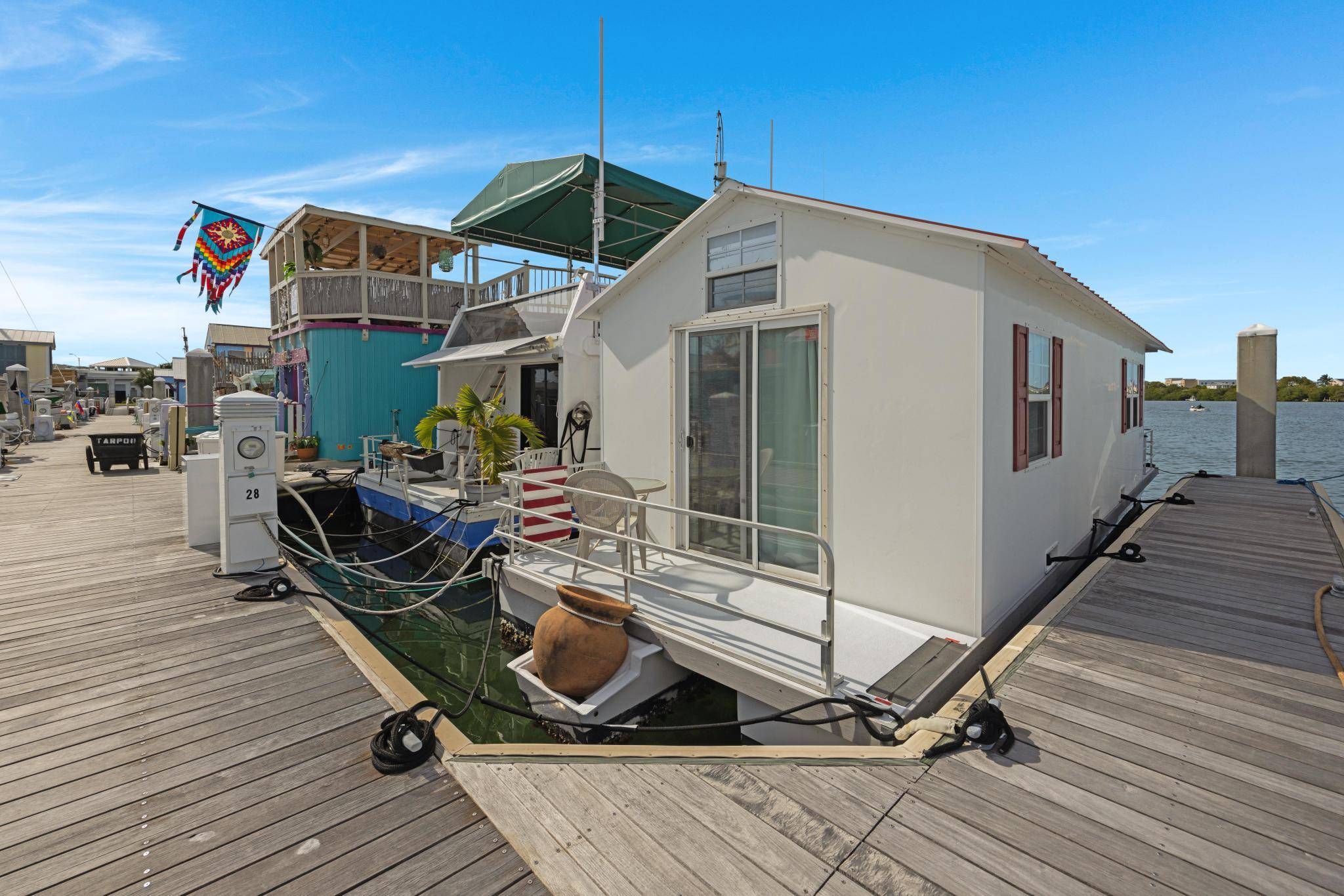LIVEABOARD Houseboat Slip Package at Garrison Bight Marina Houseboat Row.