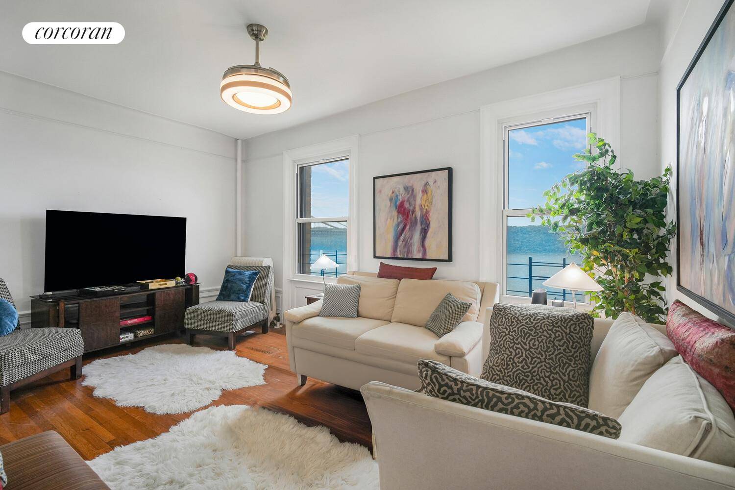 Expansive, Flex 2 Bed With Water Views at 875 West 181st Street 4L This adorable apartment has been meticulously maintained as a pied a terre by the current owners.