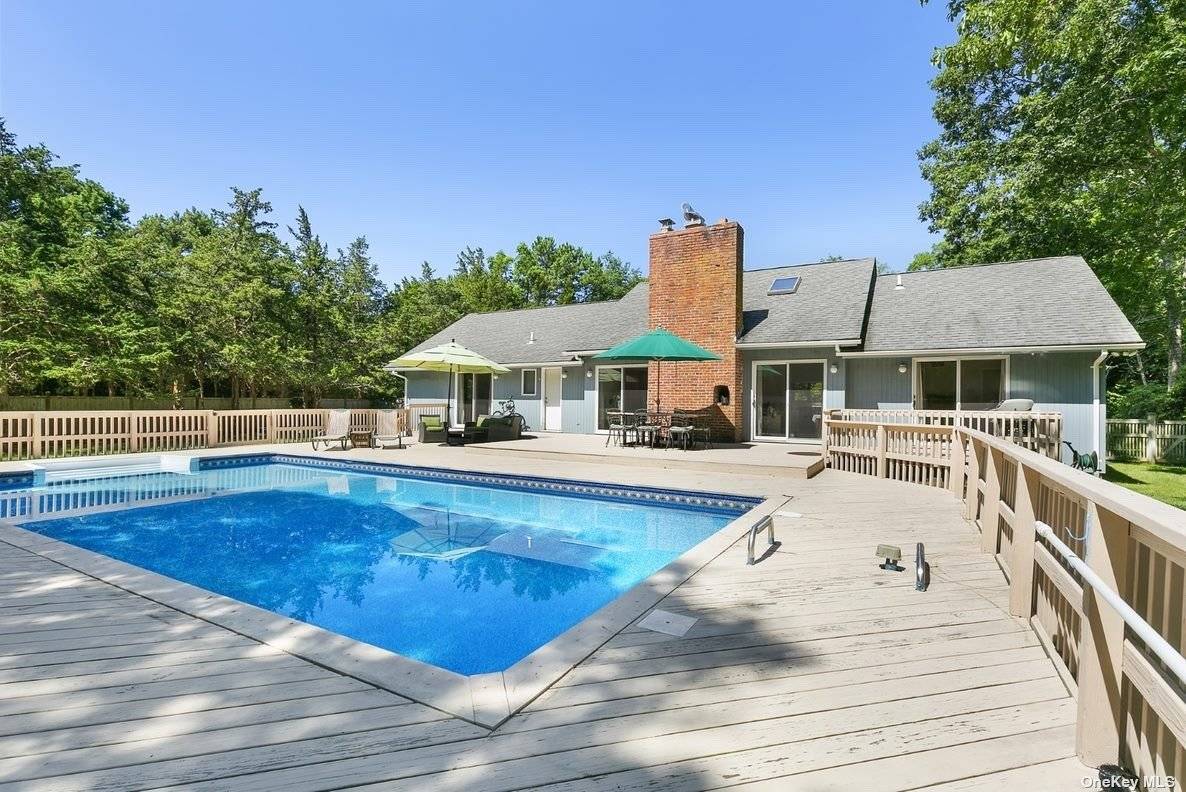 Quiet amp ; serene summer rental, south of the highway with three bedrooms, two baths, heated pool and tranquil setting.
