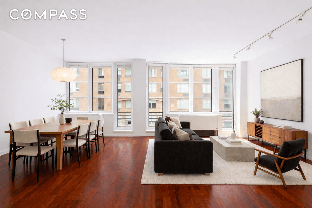 Residence 5B at The Indigo Condominium is an immaculate, oversized one bedroom with two full baths and 32 feet of south facing frontage overlooking the treetops of West 21st Street.