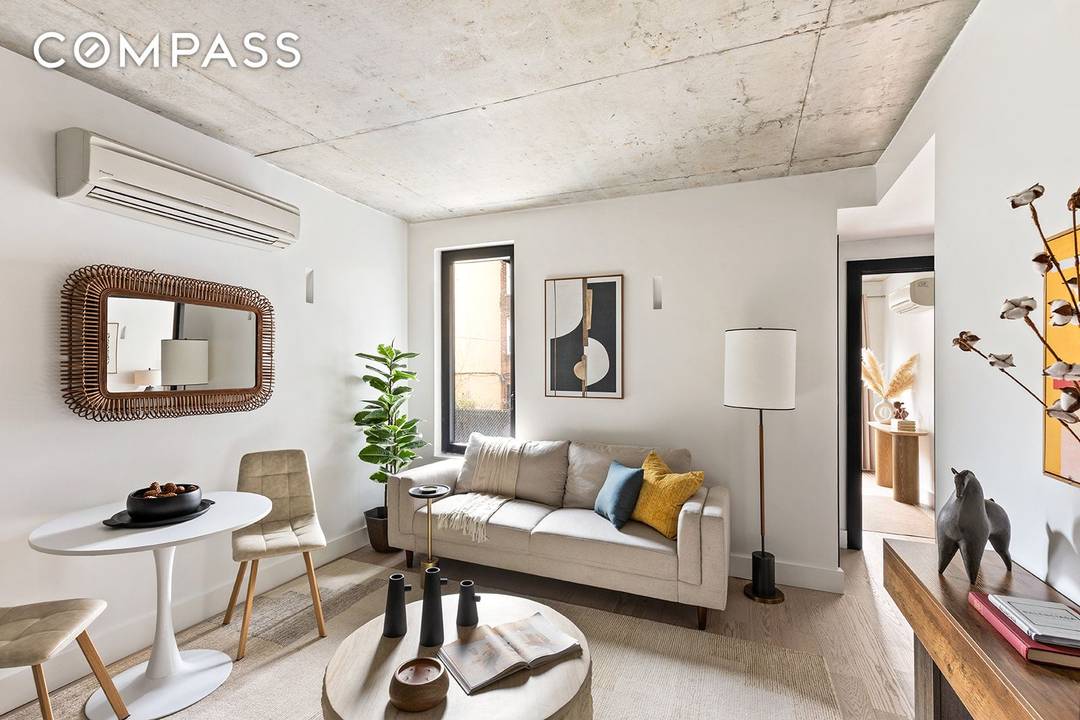 Industrial edge meets modern Brooklyn living in this bright, sleek 2 bedroom, 2 bathroom condo in Flatbush.