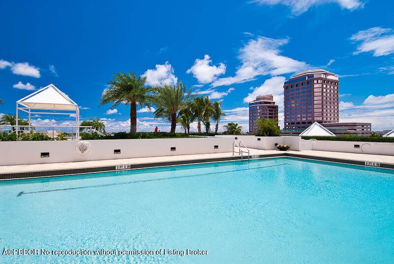 Gorgeous townhouse with huge terrace overlooking the West Palm Beach waterfront in luxury building in the heart of West Palm Beach.