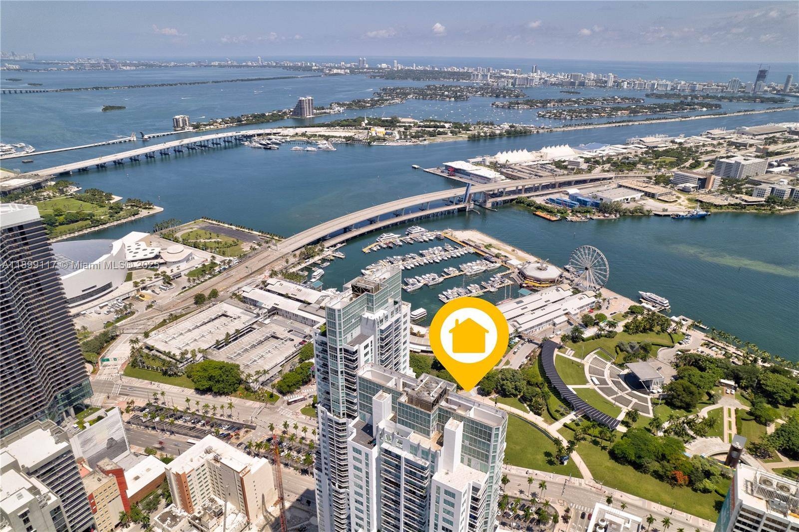 Views of Biscayne Bay and the City's Skyline from this substantially remodeled 2 bedroom, 2 bathroom corner unit.