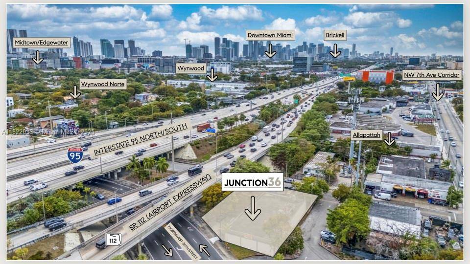 Anchoring the intersection of Wynwood, Midtown, and Allapattah, Junction 36 offers an 11, 866 SF D 2 industrial parcel with prominent frontage along NW 36th St.