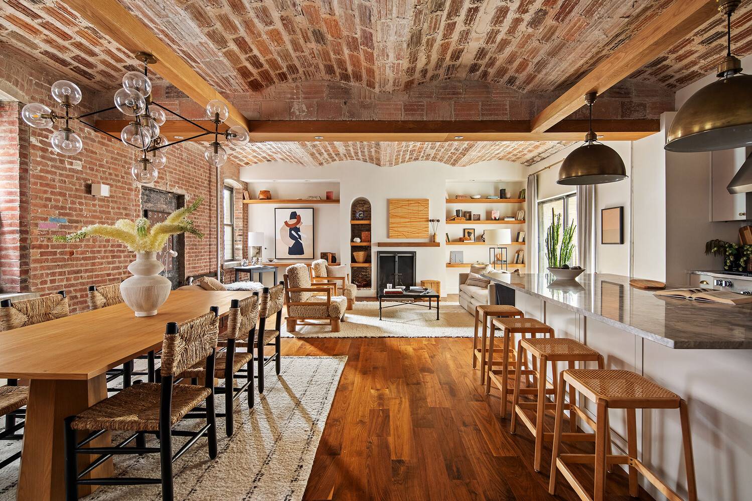 Contemporary designer style meets historic bones in this turnkey two bedroom, two bathroom home featuring expansive interiors, triple exposures and a desirable split bedroom layout in a boutique West Village ...