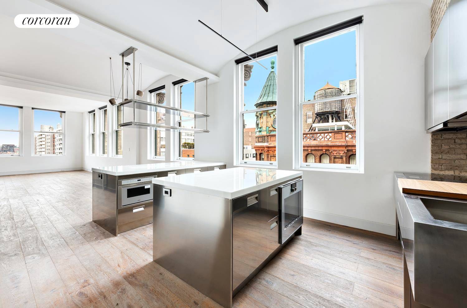 This three bedroom, two and a half bathroom penthouse loft blends luxurious, custom finishes with incredible, original details making this a one of a kind penthouse located in prime NoHo.