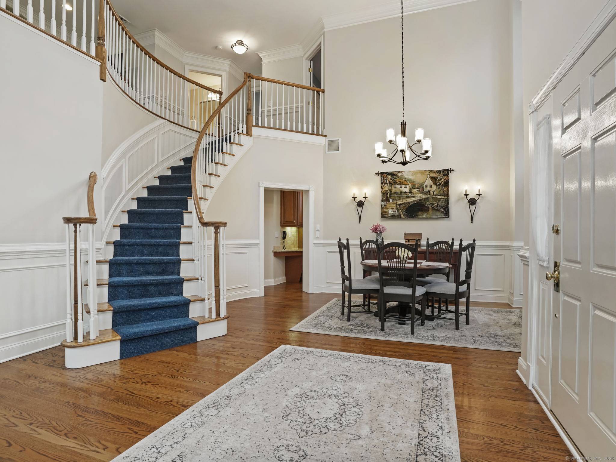 Spectacular Regency Meadows Townhouse was Toll Brothers model unit with dramatic vaulted ceilings in Living room with gas fireplace opens to 16' Timber Tech deck overlooking level backyard, sunny Dining ...