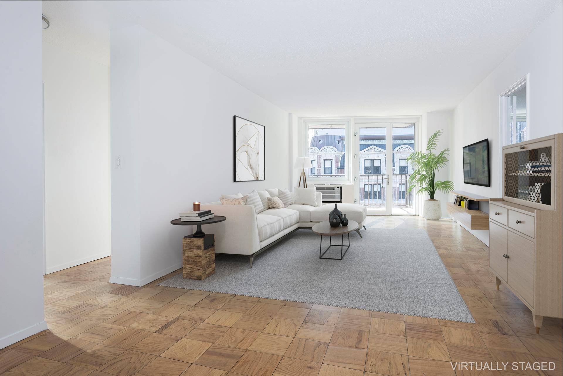 Very spacious three bedroom two bathroom with PRIVATE BALCONY located in La Premiere ; a full service luxury building in Midtown West.