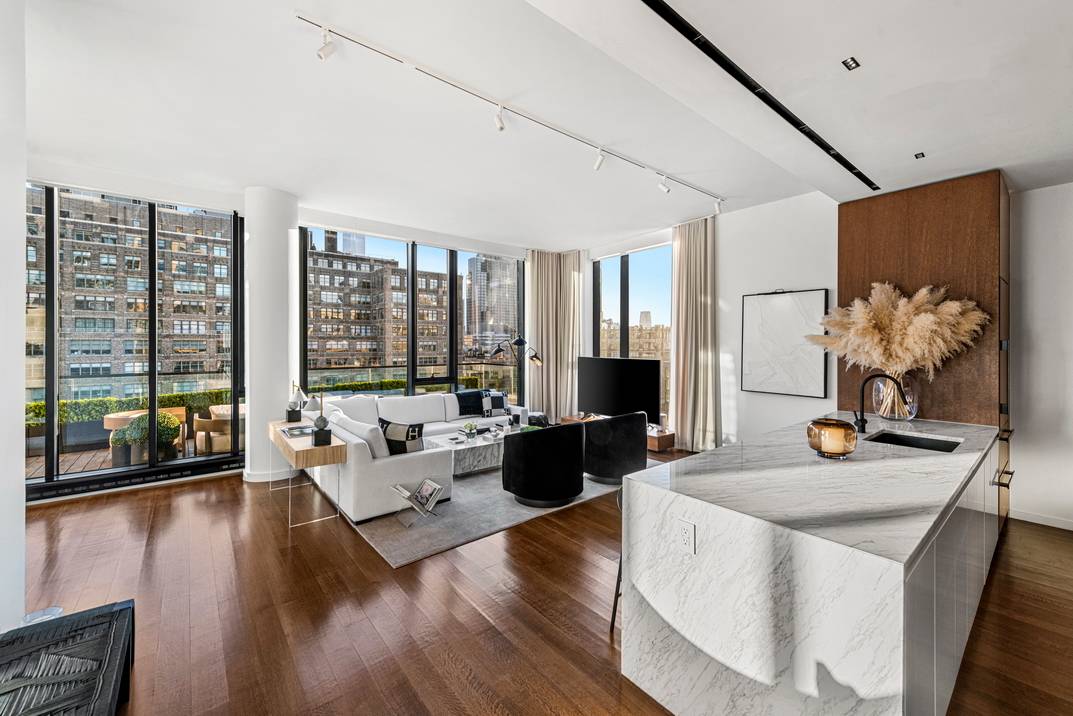 TURN KEY, INDOOR OUTDOOR LIVING and UNOBSTRUCTED VIEWS Rarely available, 570 Broome Residence 13A is a one of a kind split 2 Bed, 2.