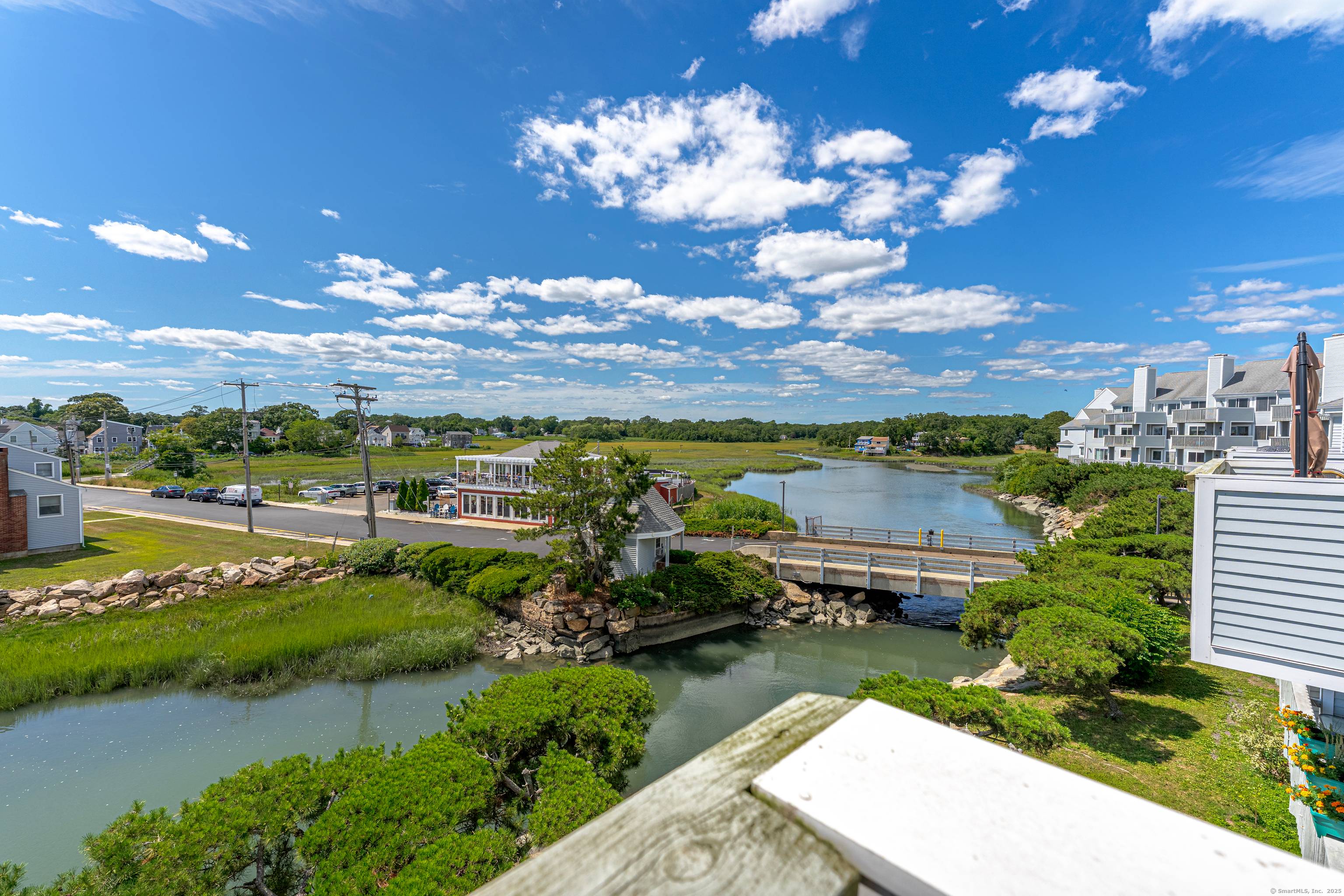 Direct views of Long Island Sound, Bradford Cove and salt marsh from this 2BR, 2Bath ranch unit.