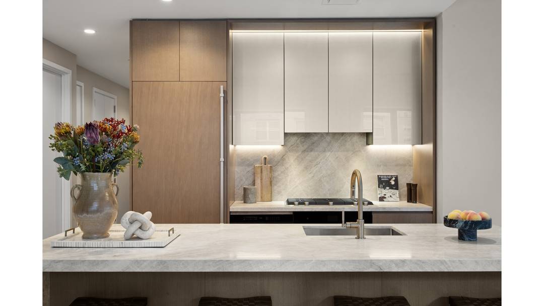 Residence 2403 is a meticulously designed 1, 715 square foot home, defined by its generous scale and expansive north, west, and south exposures that maximize light and openness.