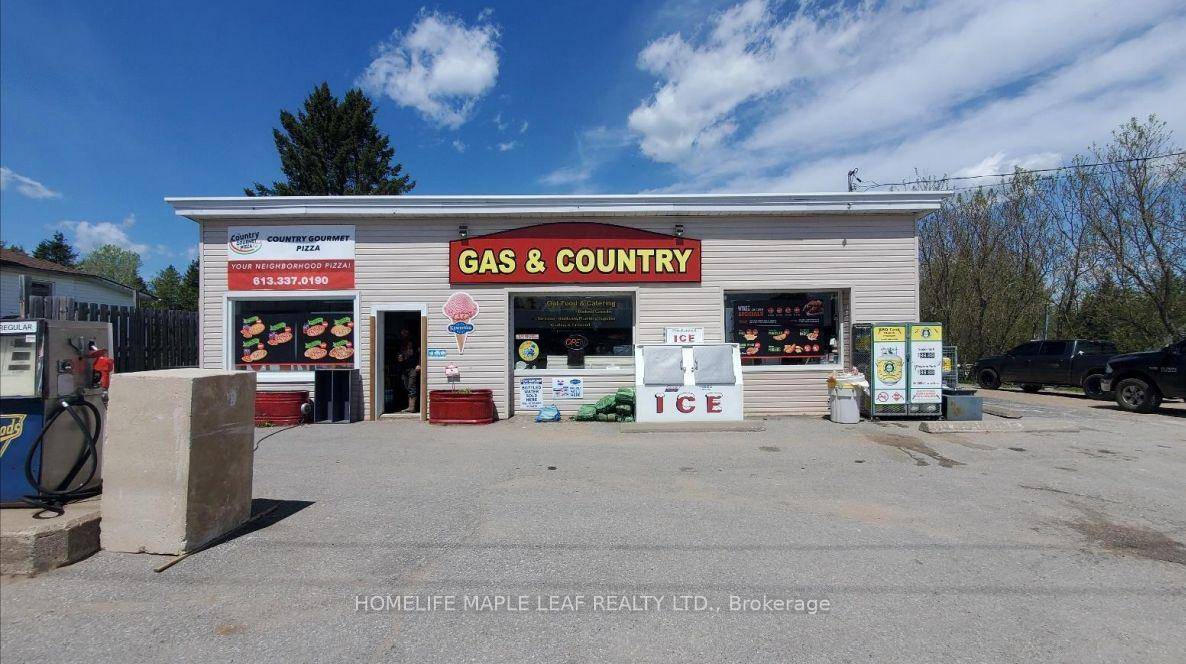 High visibility commercial property on Hwy 620 in Coe Hill featuring Non Branded gas station with double wall fiberglass 2022, C store, and pizza restaurant with full commercial.