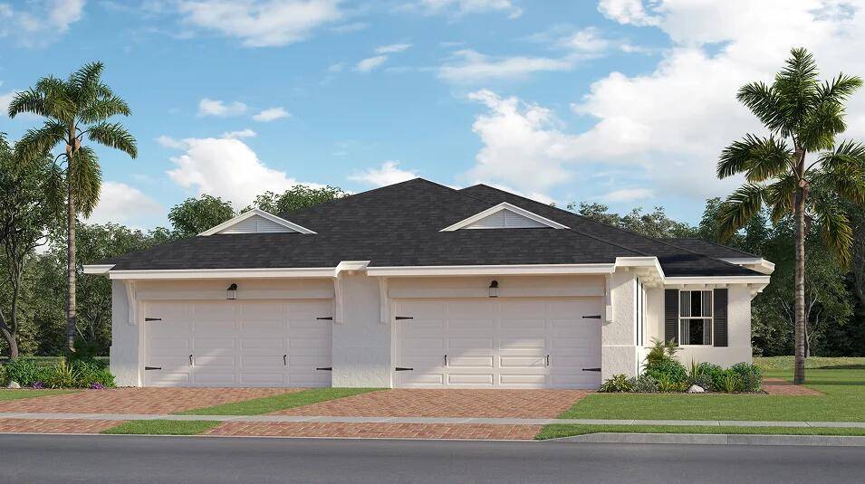 This new single story twin home is a modern take on a classic design.