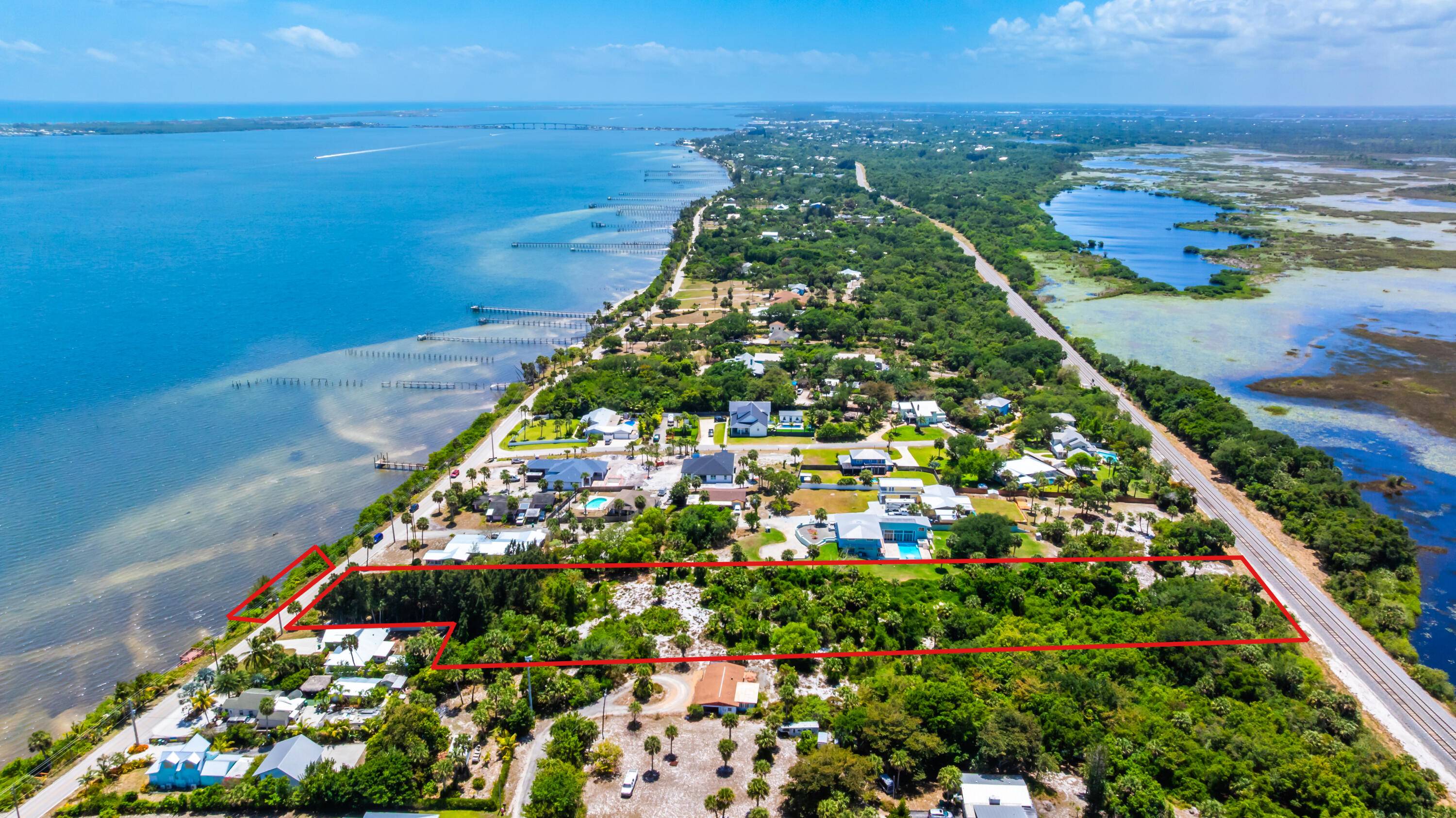 Panoramic Waterfront Parcel with Sweeping Views of Hutchinson Island.