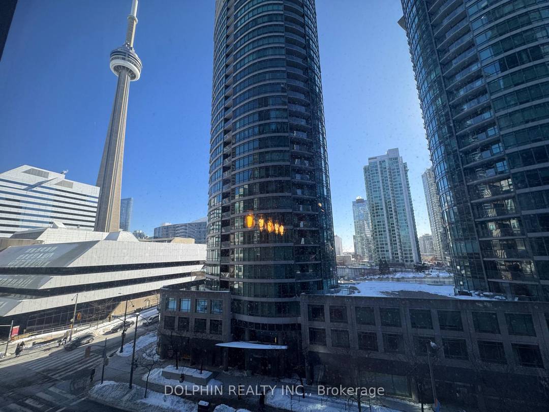 Furnished room ready to move in with stunning CN Tower views from the living space !