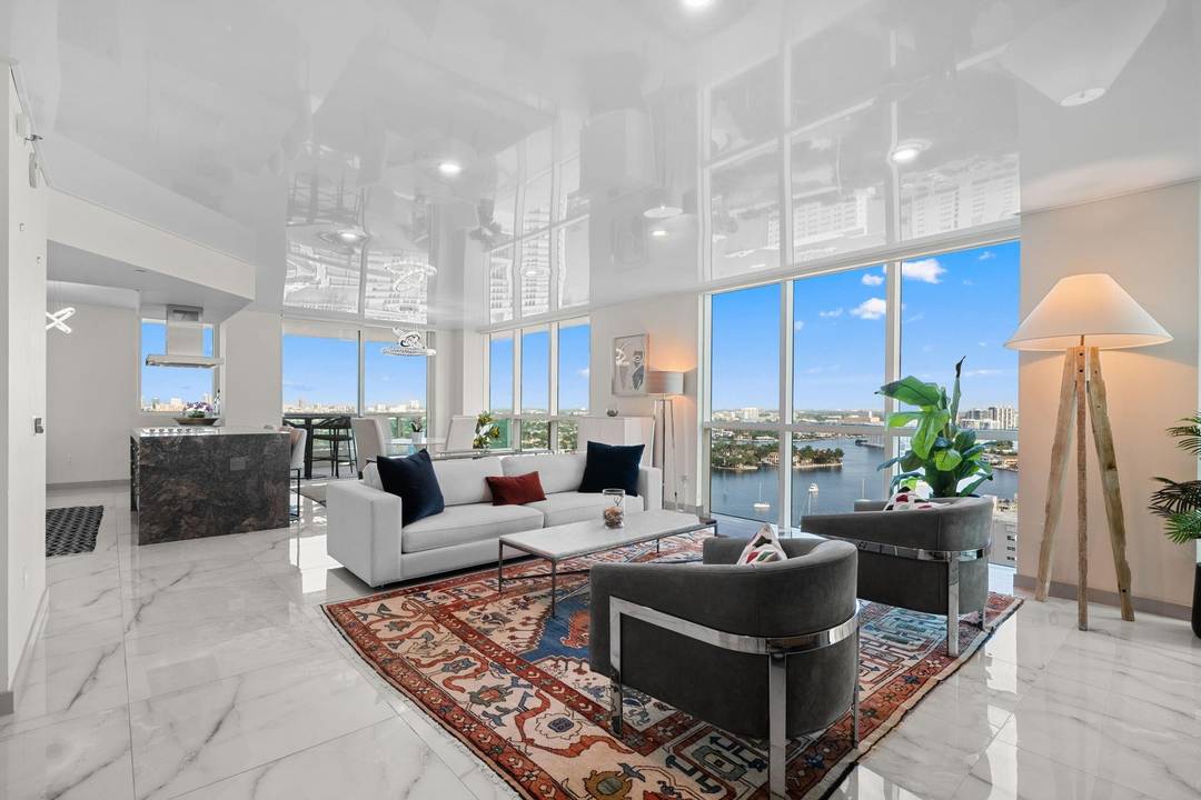 From the moment you step into your private foyer, floor to ceiling glass in every room frames panoramic Ocean, Intracoastal, and city views, creating an instant wow factor.