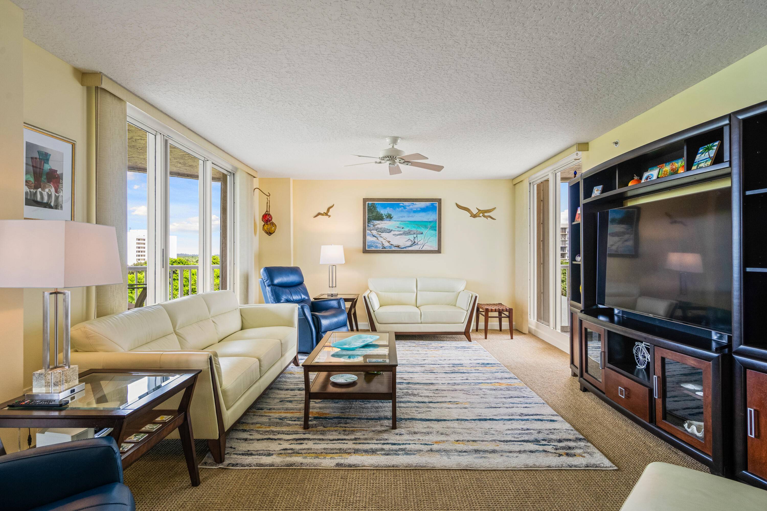 Beautifully updated 3 bed, 2 bath corner unit with panoramic ocean and intracoastal views !