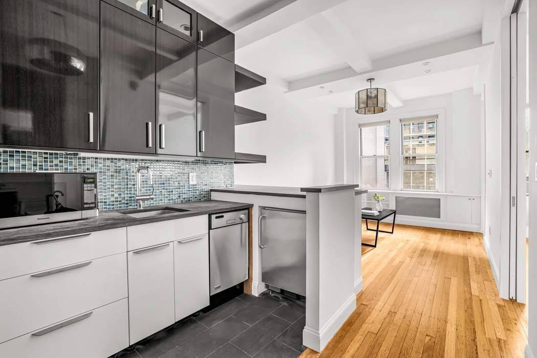 Gracious, Pre war, loft like 1 Bedroom Co op with 10 high ceilings, four over sized windows with beautiful light and abundant storage.