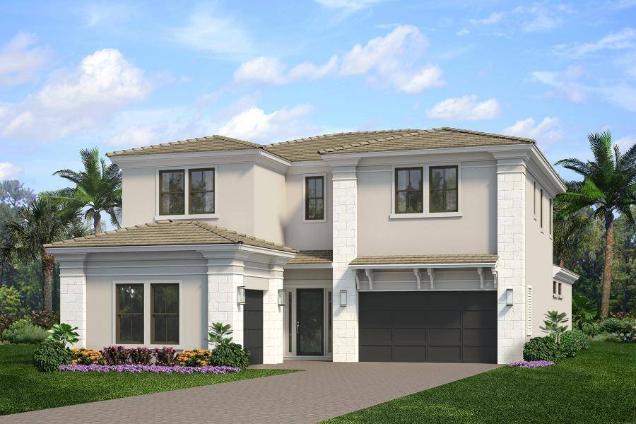 New Construction Move In Ready This brand new Mondrian floorplan, built by Kolter Homes is situated on an interior waterfront homesite within the gated community of Artistry Palm Beach.