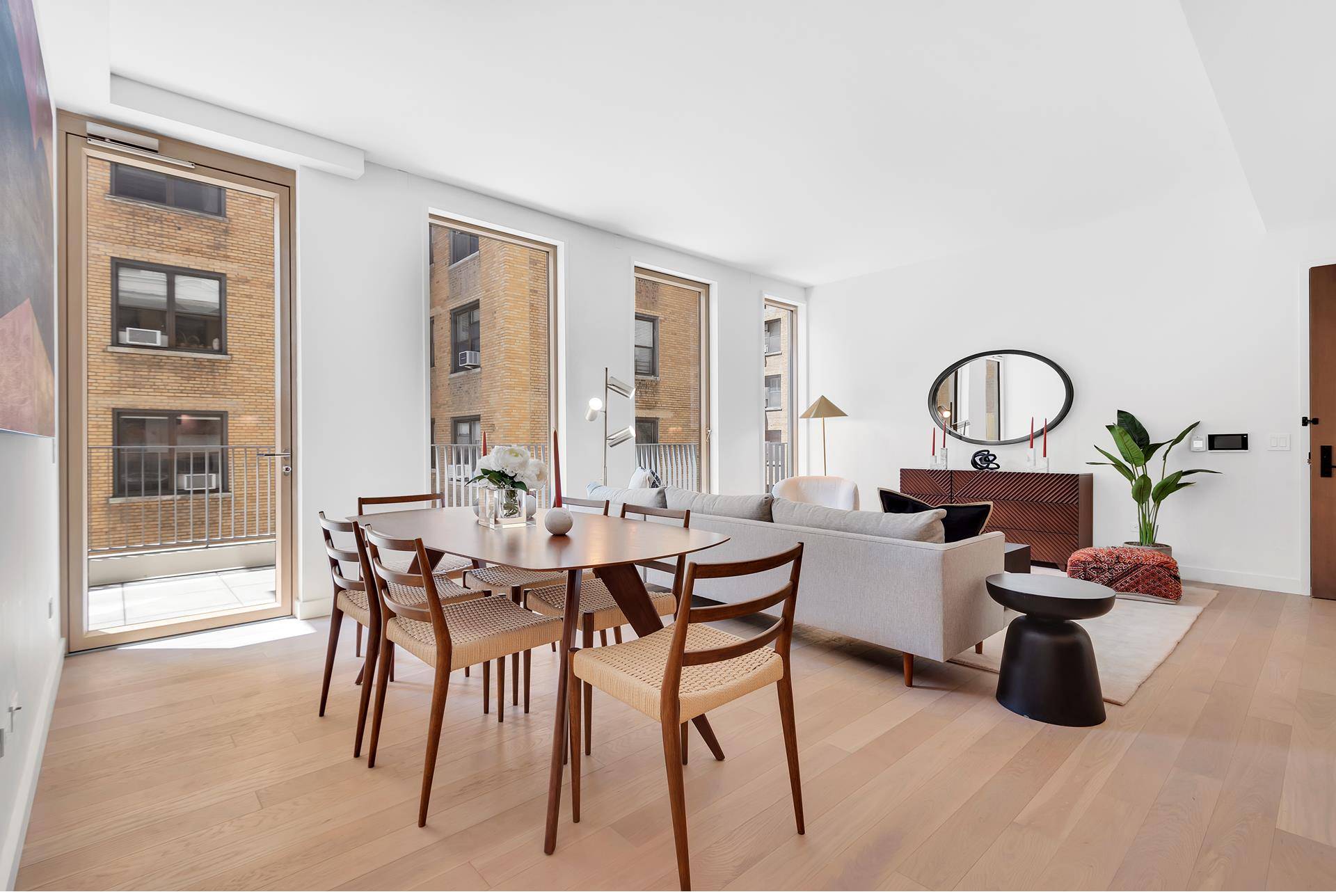 Spanning 1, 093 square feet, Residence 7B at 212W93 is an elegant two bedroom, two bathroom home with interiors designed by GRADE New York.