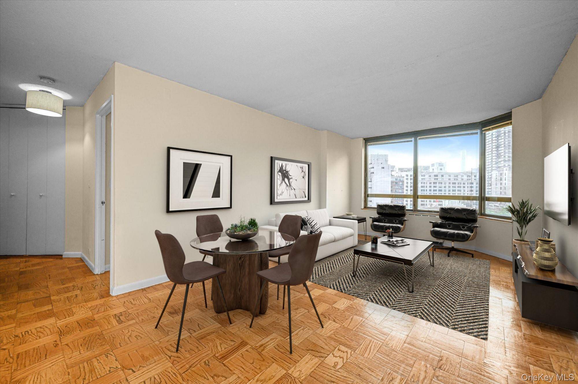 Welcome to Unit 12J ! This 1 bedroom CONDO offers comfortable living spaces with breathtaking city views from the living room s oversized window and the bedroom, allowing you to ...
