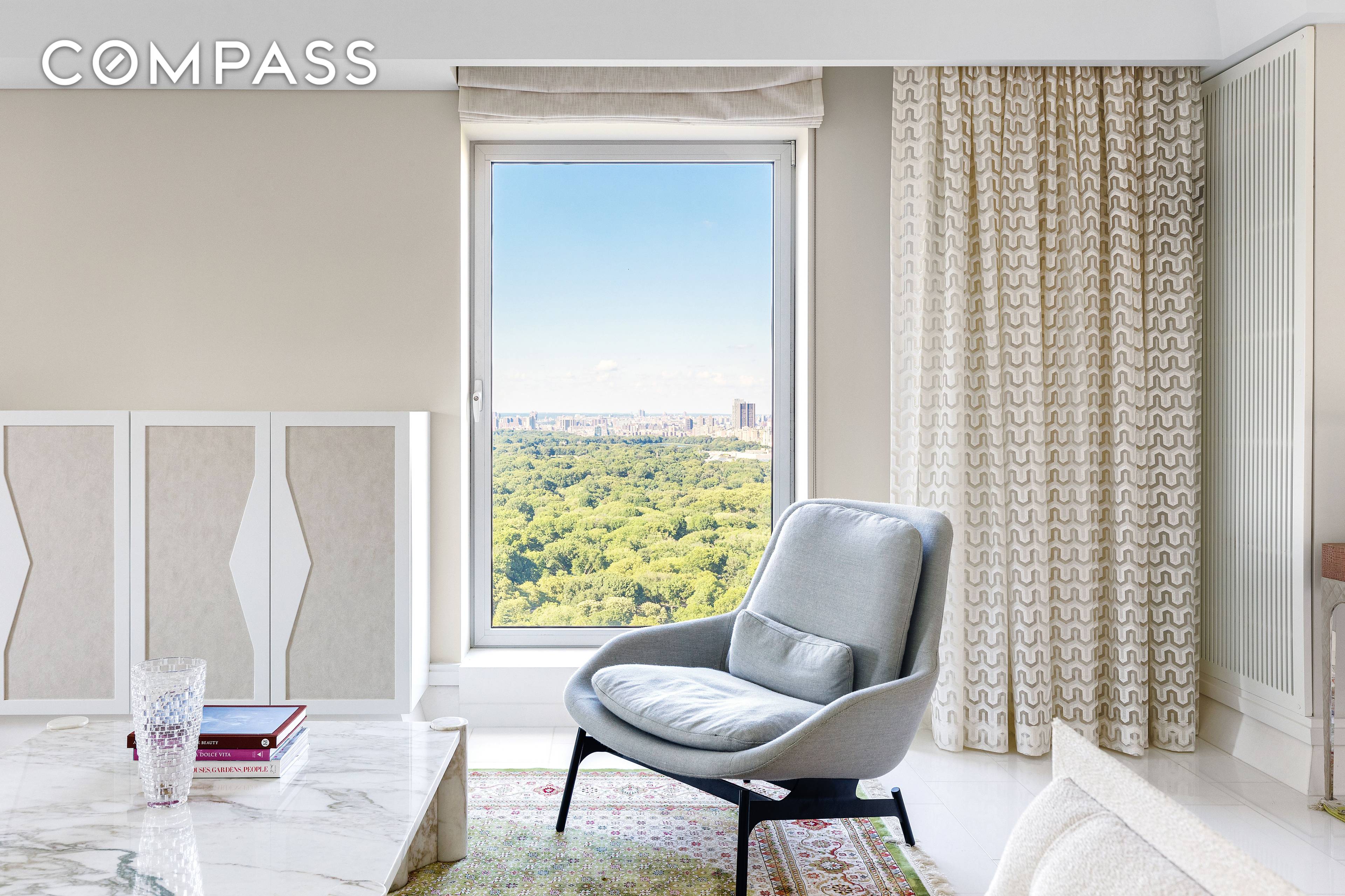 Presenting Residence 36 at 106 Central Park South, an exceptional full floor home offering 50 feet of unparalleled Central Park frontage, providing sweeping, unobstructed views of the iconic park.