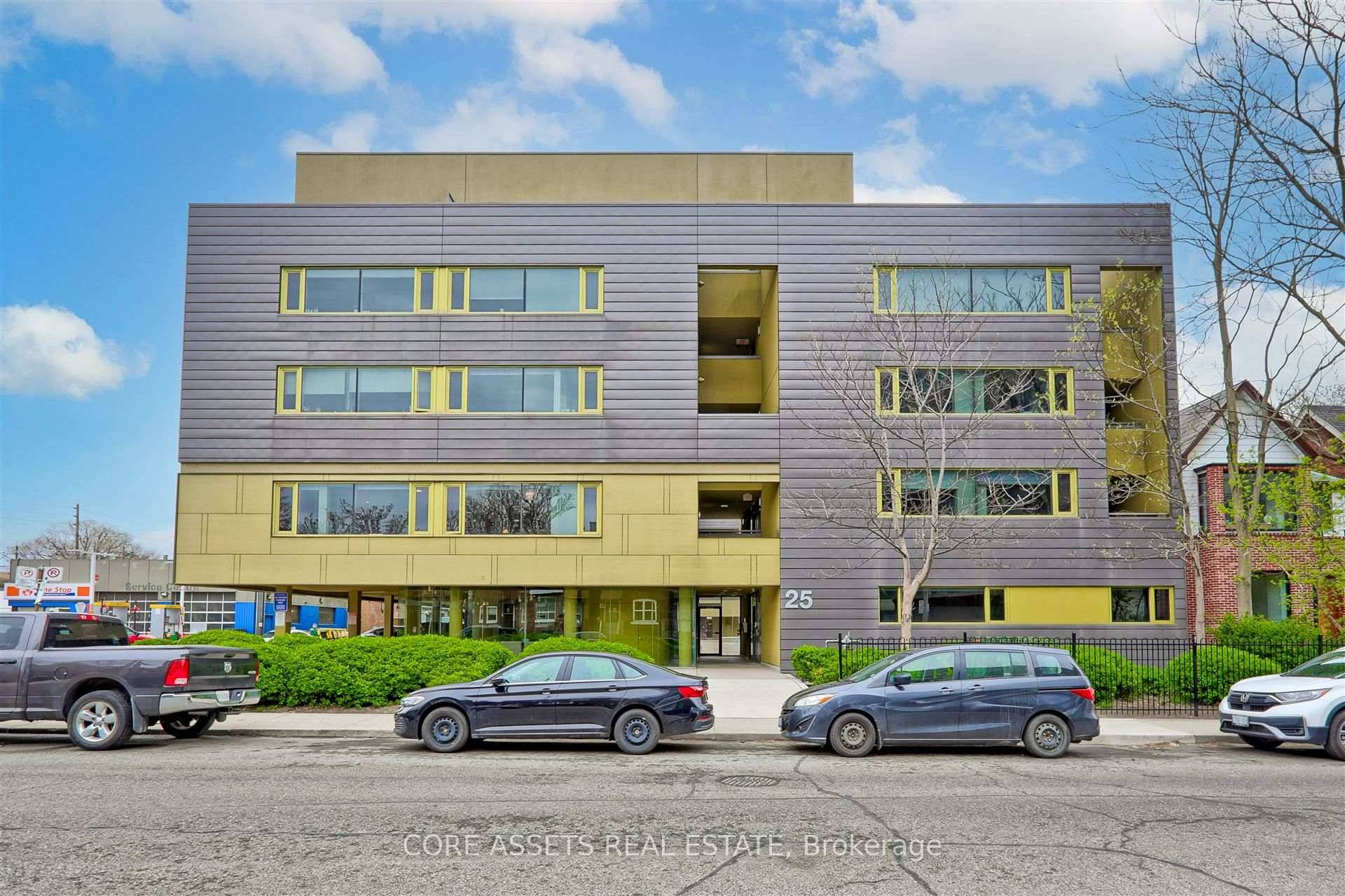 Welcome to 25 Ritchie Avenue Suite 303, a unique 700 sf corner unit that features 9 foot ceilings, hardwood floors and floor to ceiling windows that span the entire width ...