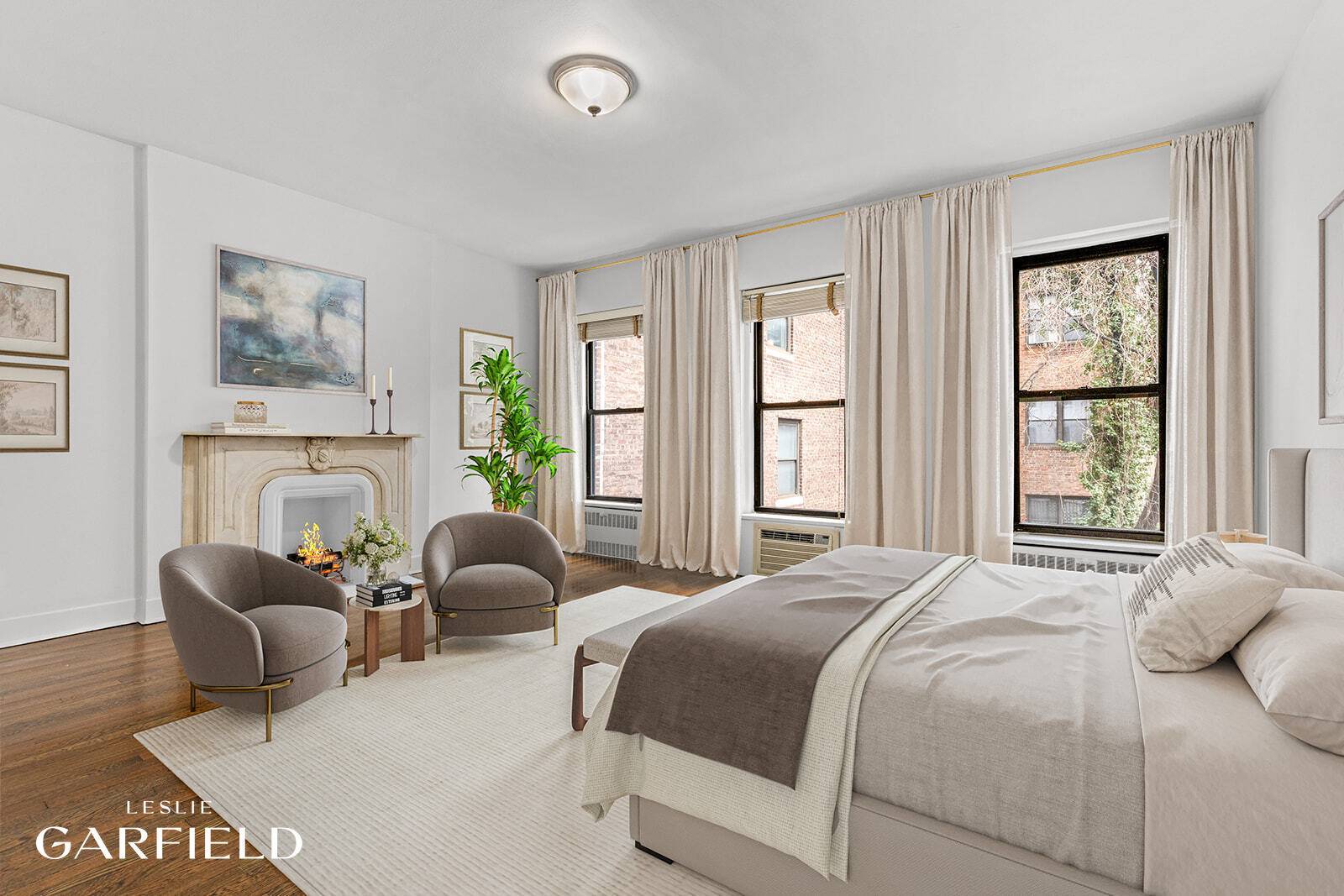 This residential triplex at 121 East 61st Street occupies the top three floors of a townhouse, offering approximately 3, 420 square feet of interior living space and a 600 square ...