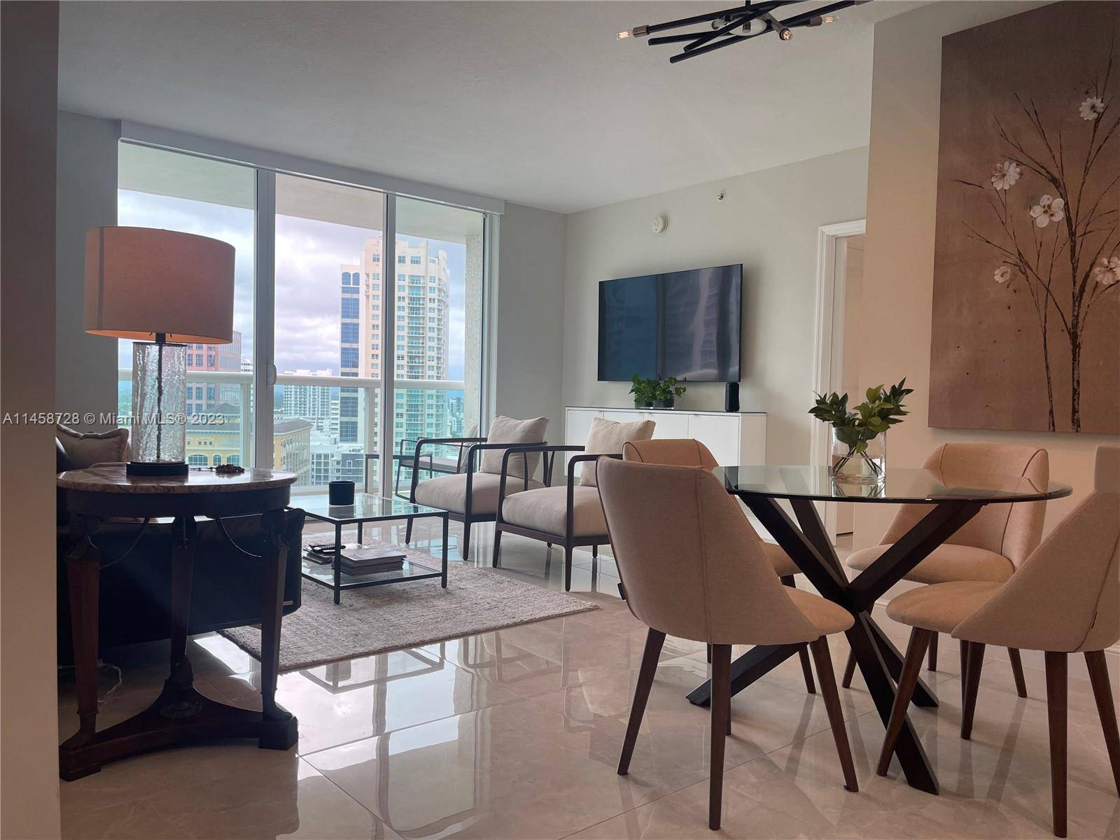Beautiful, totally remodeled 2 2 condo unit at the WaterGarden, one of the most desirable buildings in all of Fort Lauderdale.
