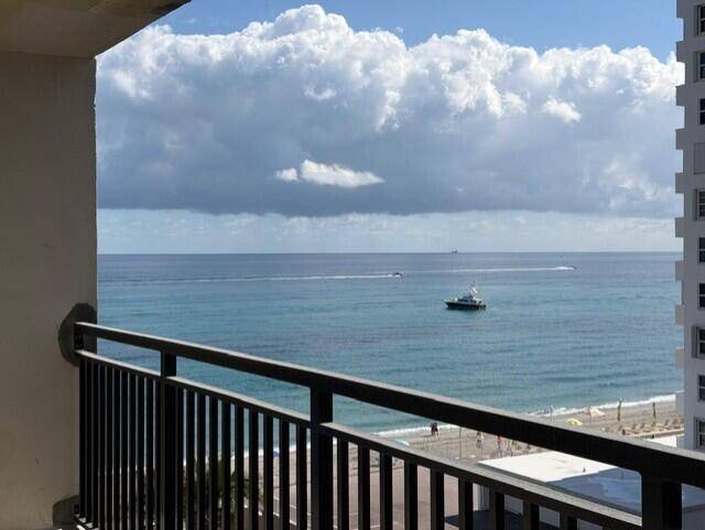 Direct oceanfront furnished annual rental with unobstructed Boca Inlet views from the 6th floor.