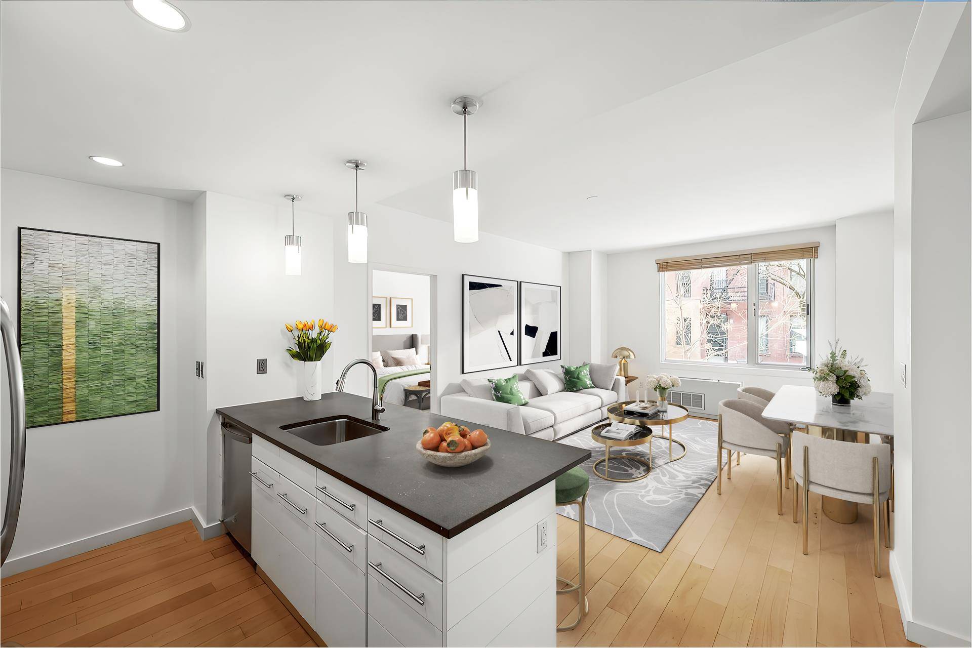 Beautiful spacious two bedroom, two full bath condominium including your own private roof space surrounded by stunning NYC skyline views !