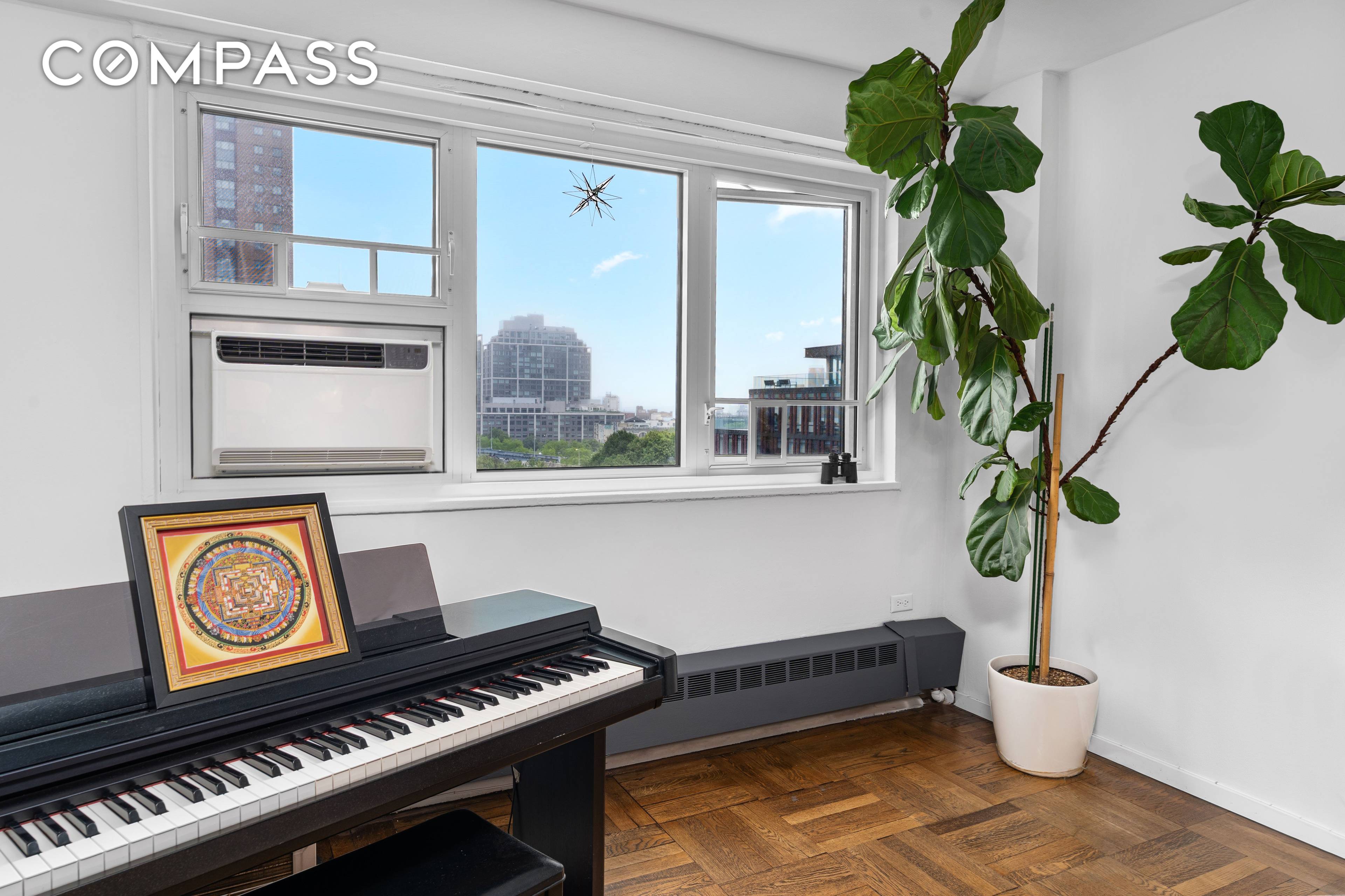Perched on a high floor in the lush Concord Village community, Unit 10H at 230 Jay Street, is renovated, spacious, corner one bedroom co op offering comfort, functionality, and city ...