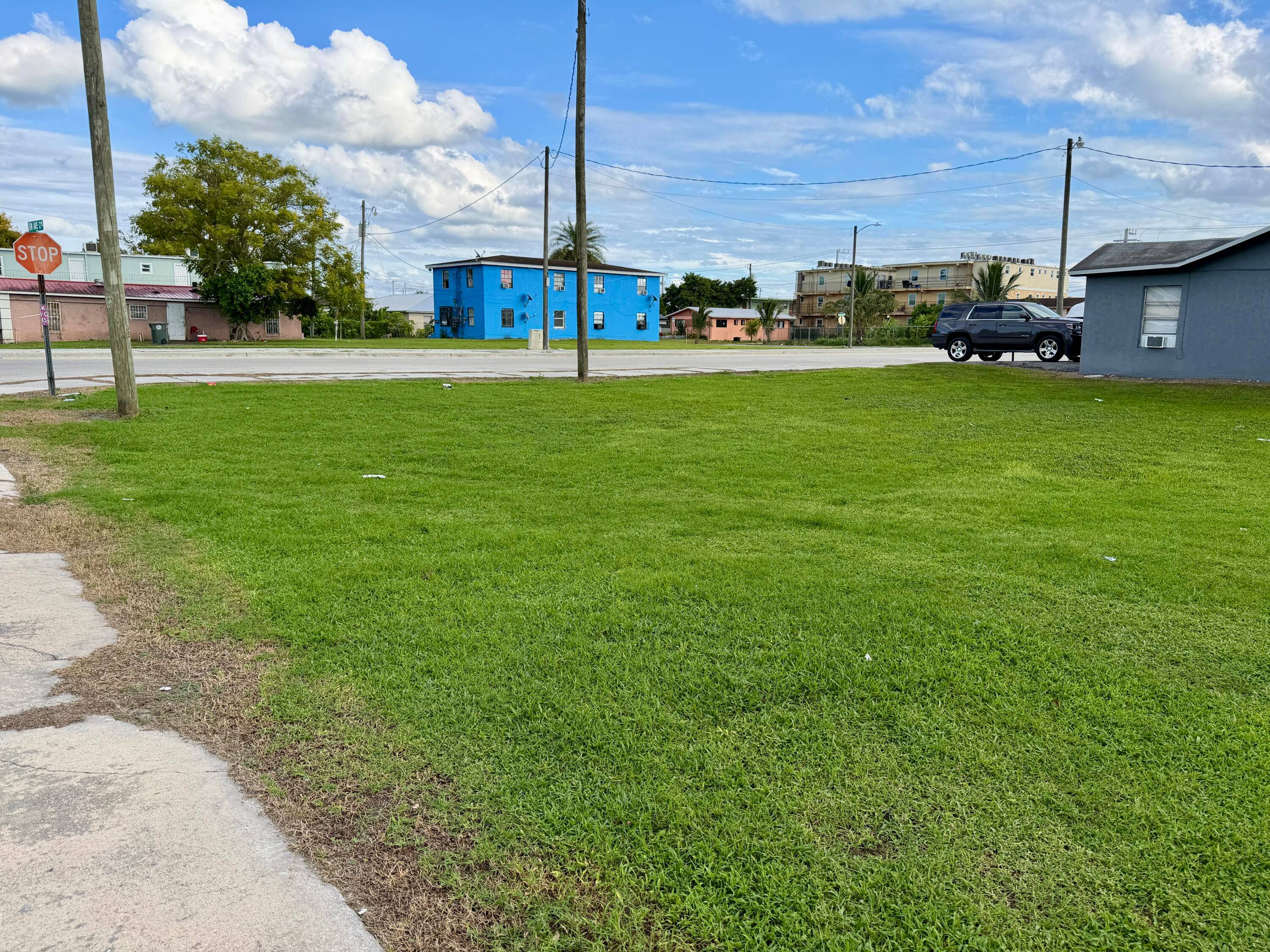 Beautiful corner lot. High and dry, ready for you to build !
