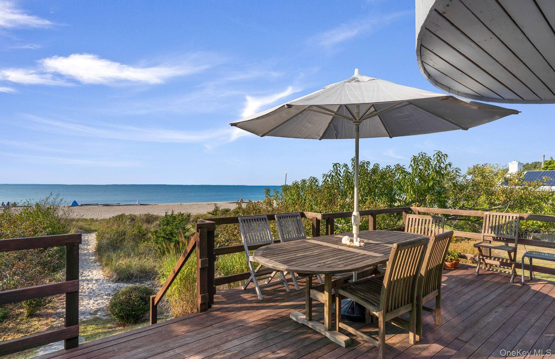 Experience On Gardiner's Bay This extremely interesting multi family compound on one acre with 102' of sandy beach features the most magical sunsets.