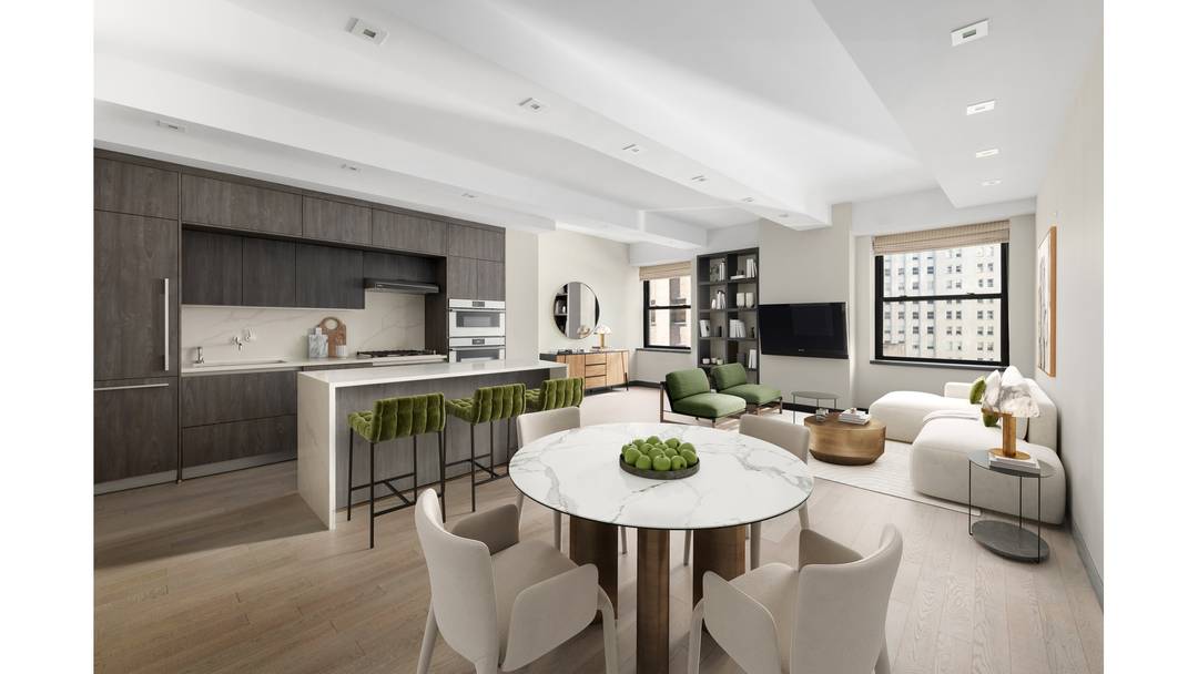 This rarely available, 1, 100 SQ FT loft is one of the most sought after layouts at 20 Pine Street The Collection.