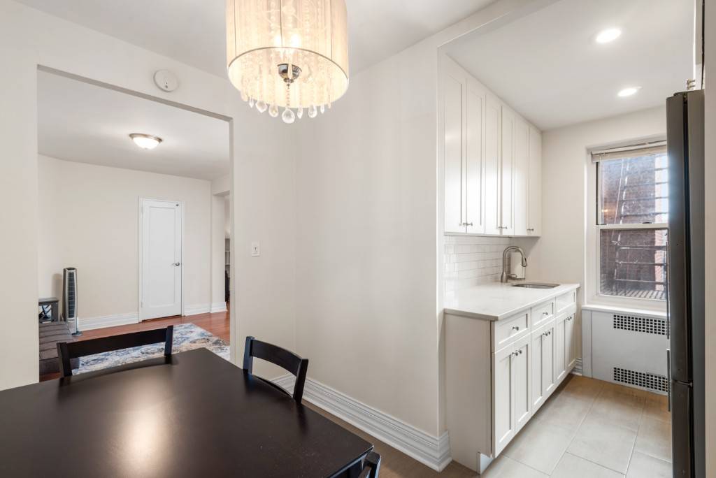 Welcome to this beautifully renovated 1 bedroom, 1 bathroom gem located in a classic 1946 post war building in the historic Jackson Heights neighborhood.