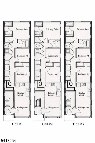 Brand new construction three family property currently under development in Newark, scheduled for completion May 1st.