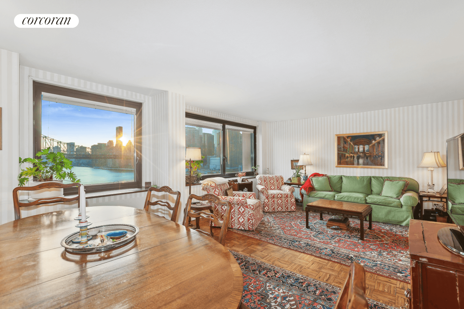 High Floor One Bedroom Convertible Two Bed with Stunning Direct Manhattan amp ; River Views in one of the most desirable buildings on Roosevelt Island !